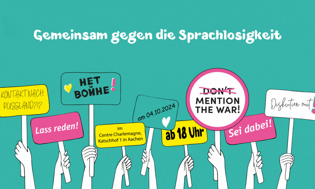 „(Don’t) mention the war“ – Diskussionsabend am 4. Oktober 2024 in Aachen